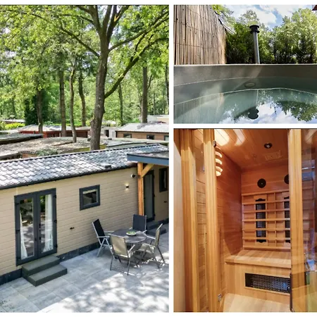Veluwe Hoenderloo Luxury Chalet With Private Sauna And Hot Tub - Swimming Pool Tennis Court Supermarket Bowling Alley Theatre And Entertainment For Children Exterior photo